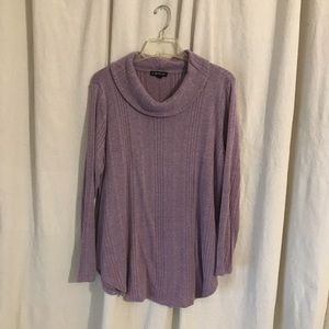 Rose colored cowl neck tee